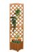 Merkloos Relaxdays plantenbak met klimrek, HBD: 180x55x51 cm, bloembak met trellis, balkon en tuin, dennenhout, lichtbruin
