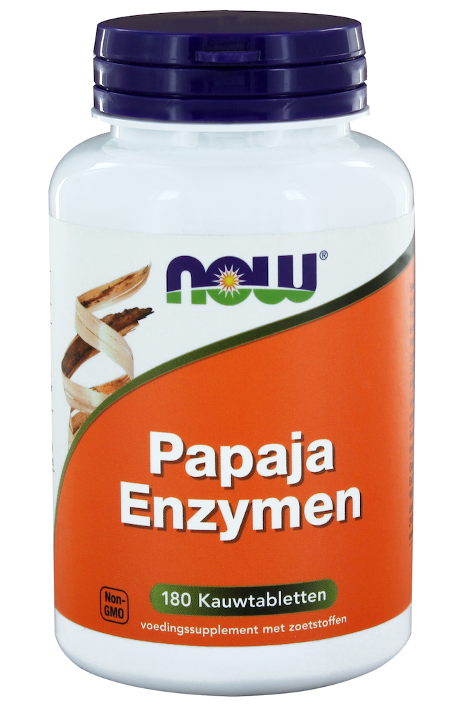 NOW Papaja Enzymen Kauwtabletten 180st