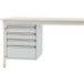 Manuflex ZB4802.7035 Boîtier sous-encastré stationnaire, utilisation 500 mm avec 4 tiroirs. Pour table profondeur 800 mm