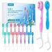 36 pièces mini jetables brosses à dents 5-en-1 pour voyage