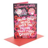 UK Greetings Valentijnsdag kaart voor vrouw - schattig ontwerp met badge