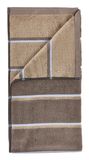 Zone Denmark Serviette de sauna 70 x 140 cm Coton Taupe/Camel/Sky Blue