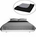 vidaXL Couvre-lit matelassé réversible 170x210 cm noir/gris