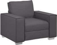 vidaXL Sofa Stoel Grijs 100 cm Kunstleer