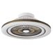 Brightium Ventilator DC 72 W, 5 vleugels, 22 x 58 x 58 cm, 6 snelheden, afstandsbediening, timer, dimmer, verlichting, 6120 lm, ideaal voor thuis en op kantoor.