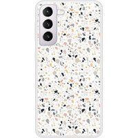 Samsung Galaxy S21 Terrazzo color verstevigd hoesje met sublimatie bedrukking