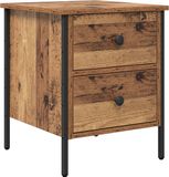 vidaXL Nachtkastje Oud Hout 40x42x50 cm