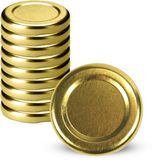 KADAX Schroefdeksel voor potten, 38 mm, metaal, goudkleurig, 10 stuks