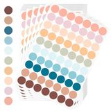 AiQInu Bollini Kleurrijke stickers, 1400 stuks, 25 mm