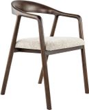 LABEL51 Eetkamerstoel Lone - Beige - Stof - Hout