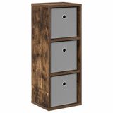 vidaXL Dressoir met lade Rook Eiken 25,5 x 22 x 69,5 cm
