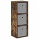 vidaXL Dressoir met lade Rook Eiken 25,5 x 22 x 69,5 cm