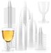 Set de 100 verres à vin en plastique - 150 ml