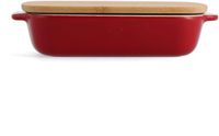 KitchenAid Ovenschaal incl bamboe deksel - Small: 0,9L - Keizer rood