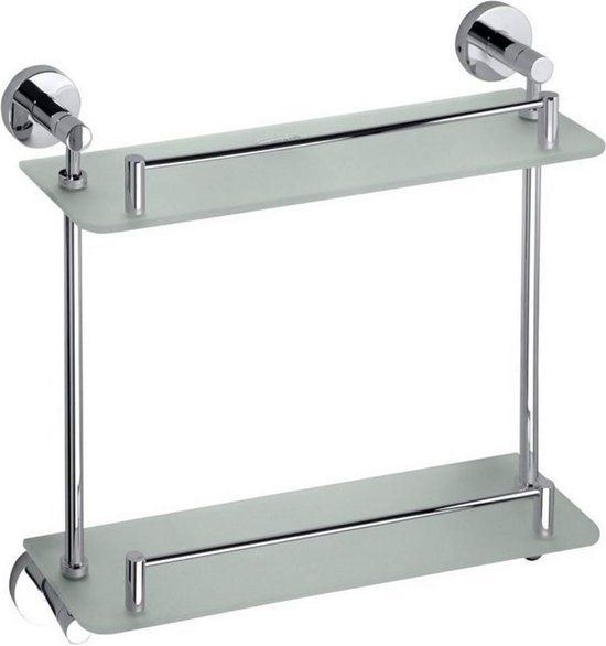 Sapho X-Round - Planchet 2 laags, 400 mm, glas/chroom XR602