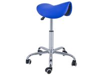 QUIRUMED Kruk Pony 5 wielen chroom sokkel blauw