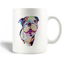 Keramische mok maniacase Pitbull Hond Veelkleurige Verf Art Craft