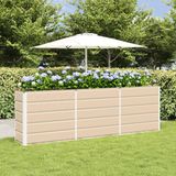 vidaXL Plantenbak Ivoor 240 x 40 x 75 cm Staal