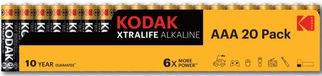 Kodak XTRALIFE alkaline AAA batterij 20 pack