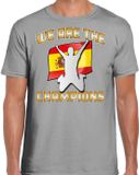 Bellatio Decorations Heren T-shirt - Spanje - Grijs - Voetbal Supporter - Themafeest - XXL