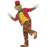 Widmann Clowns verkleedkleding - gekleurd - volwassenen - clownspak - kostuum - Carnaval 48