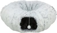 Trixie Harvey Pluche Speeltunnel/Donut Wit/Grijs 160x25 cm