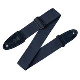 Levy's MC8-NAV 2" Katoen met Lederen Einden - Navy