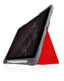 STM Dux Plus Duo iPad Hoes (10.2 inch, model 2019/2020, 7th/8th generatie), beschermhoes met auto-wake, Rood