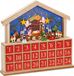 BRUBAKER Herbruikbare Houten Adventskalender - Bethlehem - Zelf te vullen - 34,5 x 32 x 6 cm