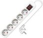 Rallonge avec 5 prises (Schuko), 3 mètres de long, avec interrupteur, 250V, 16A