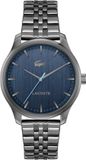 Lacoste Lisbon Staal Blauw 42mm Herenhorloge