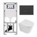 Geberit QeramiQ Toiletset - Diepspoel - Rimless - Inbouwreservoir UP320 - Softclose Zitting - Antraciet Mat Bedieningsplaat