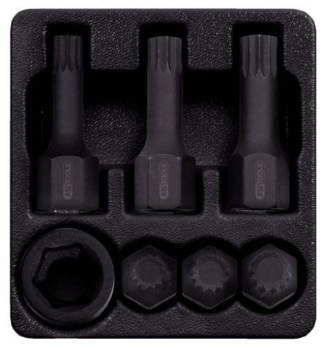 KSTools 515.1160 1/2" speciale kracht-bit-dopsleutel set veeltanden, 7-delig M14-M18