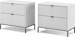 Vicco Eliza Nachtkastje – Set van 2 Wit