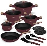 BerlingerHaus Pannenset Nordic Mat Bordeaux 11-Delig