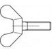 TOOLCRAFT Vleugelschroef M12 30 mm DIN 316 Messing 10 stuk(s)