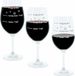 Leonardo verre à vin XL, set de 3, avec les textes : "Goede dag!", "Slechte dag!", "Niet vragen!", verre à humeur avec gravure amusante, verre à vin pour différentes humeurs, capacité : 610 ml