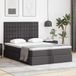 Maison Exclusive Lit de rangement exclusif avec tête de lit grise, dimensions 140 x 190 cm, revêtement en similicuir
