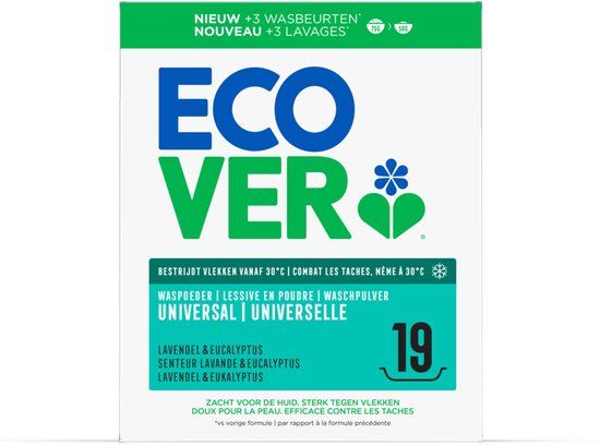 Ecover Waspoeder Universal 19 Wasbeurten - 950 gr