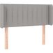 Tête de lit avec oreilles gris clair 103x16x78/88 cm tissu