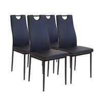 albatros eetkamerstoelen SALERNO - Set van 4 - Zwart