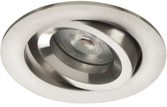 Philips LED inbouwspot Zebastian - Rond RVS Look - Warm Wit - Dimbaar - 4W
