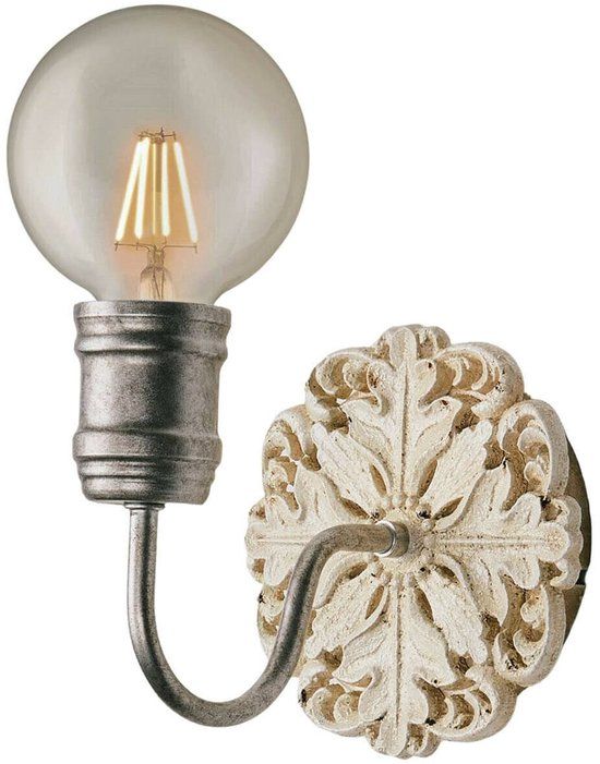 Loberon Wandlamp Rosavelle antikcreme/silber