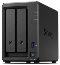 Synology DiskStation DS723+ NAS Server - AMD Ryzen R1600, 2GB RAM, 2-Bay, Black