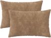 vidaXL - Taie d'oreiller - 2 pièces - Heerlen - Taupe - 50 x 75 cm - Coton satiné