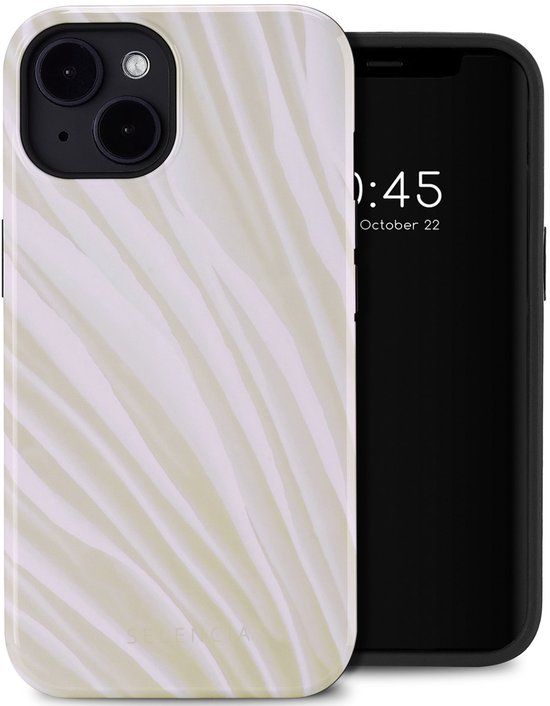 Selencia Hoesje - Geschikt voor Apple iPhone 14 - Backcover geschikt voor MagSafe - Nature Light Brown