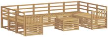 vidaXL - Bankenset - 10-delig - Wit - Massief Acacia Hout