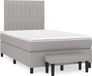 vidaXL Boxspringbed met matras, lichtgrijs, 120x200 cm, gestoffeerd