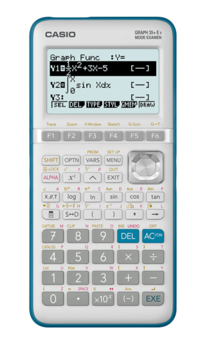Casio Graph 35+E II - Grafische Rekenmachine - Grijs/Turkoois