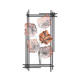 Handgemaakte decoratieve metalen muuraccessoire, 48 x 87 x 4 cm | 100% metaal, uniek handgeschilderd ontwerp | perfect voor huisdecoratie en kunstliefhebbers